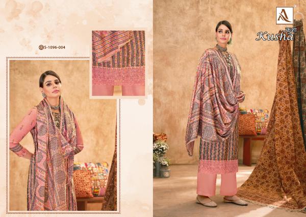 Alok Kusha Pashmina Digital Print Embroidery Dress Material Collection 